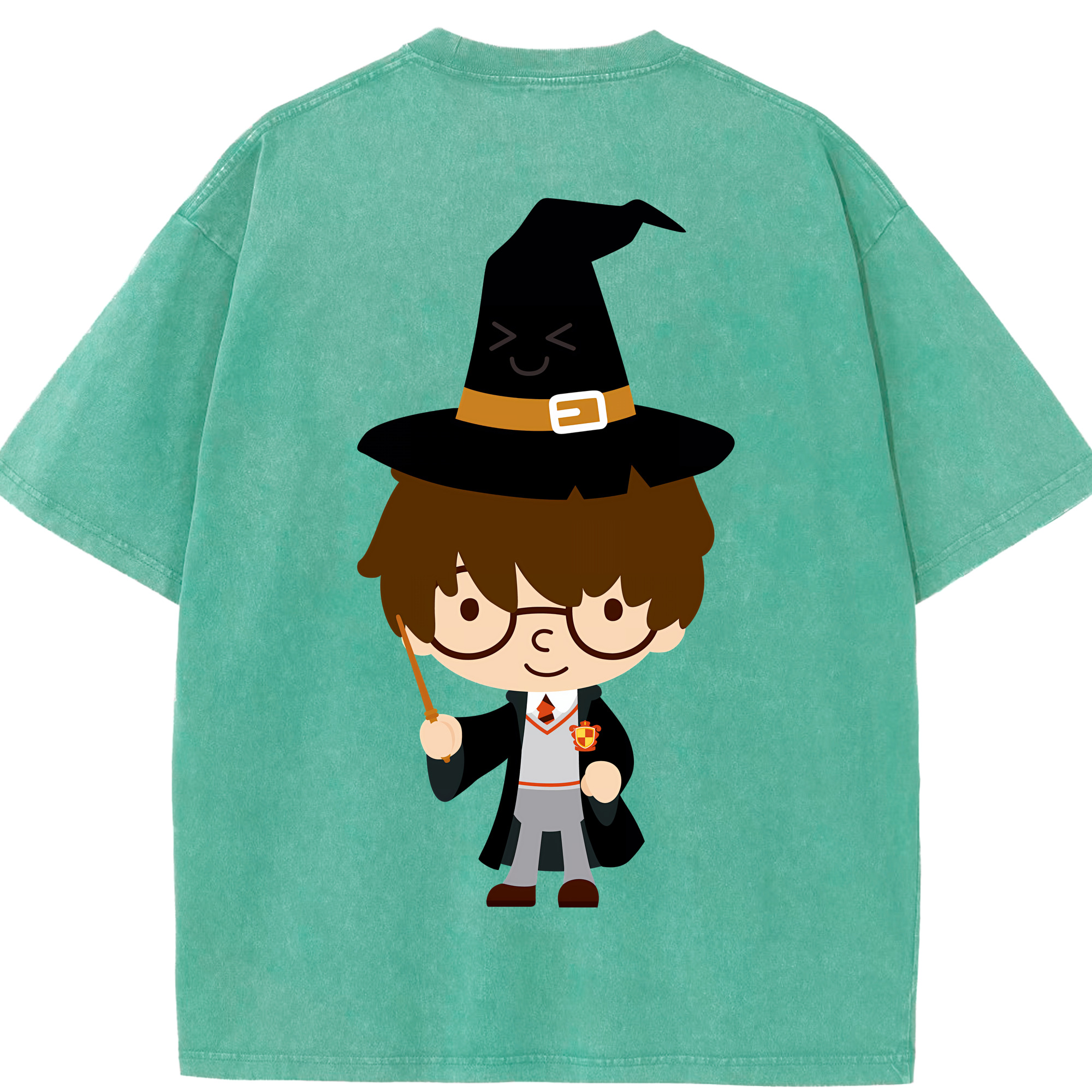 （画像用） Harry Potter ハリー・ポッターシリーズ 綿100% ヴィンテージ風 半袖Tシャツ（背面プリント）